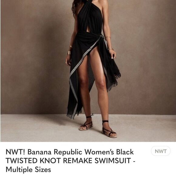 Banana Republic Black Twisted Knot Remake Swimsuit - Picture 8 of 12